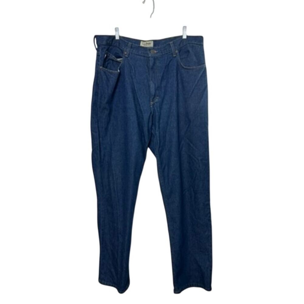 L.L. Bean 100% Cotton Natural Fit Men's 38x32 Dark Wash Jeans (C)